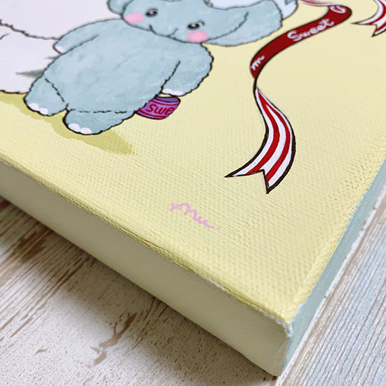 ☆OOAK☆ Original painting（analog art）"Canvas Art [I'll be with you forever]" by ARU.