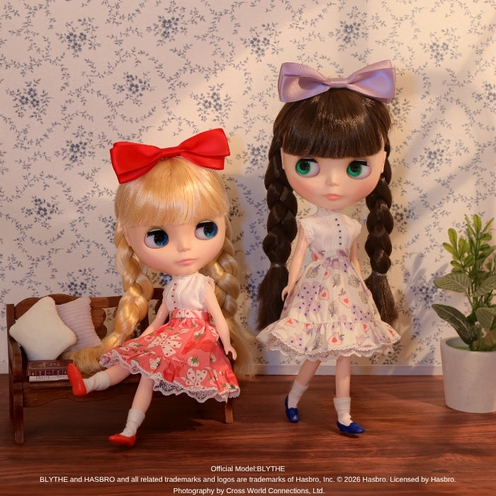 Dear Darling fashion for dolls「プリントギャザースカートセット」パープル