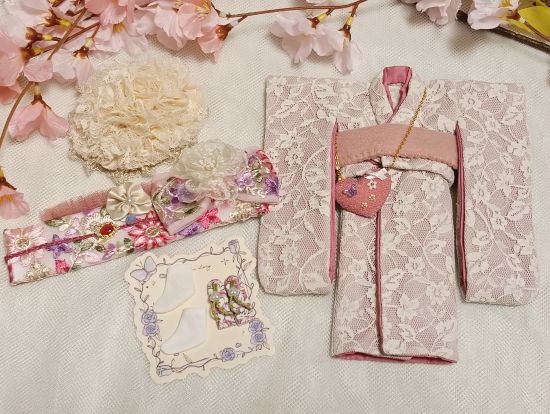 ドレスセット（ネオブライスサイズ）「レースに恋して」by 夢人屋呉服店