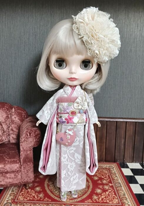 ドレスセット（ネオブライスサイズ）「レースに恋して」by 夢人屋呉服店