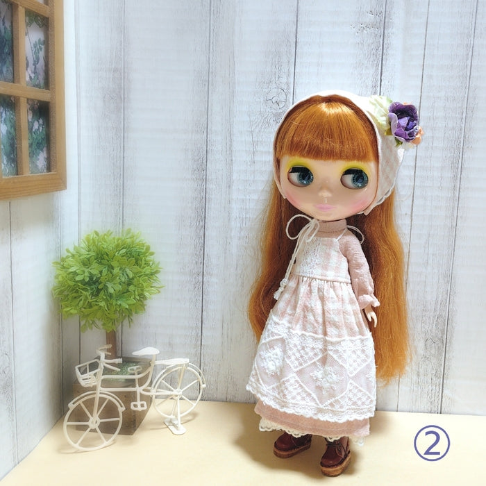 ドレスセット（ネオブライスサイズ）「優しい季節のワードローブ/花びらのエプロンドレス」by ちょこみん