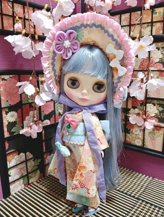ドレスセット（ネオブライスサイズ）「スプリングフラワー・Kiss」by 夢人屋呉服店