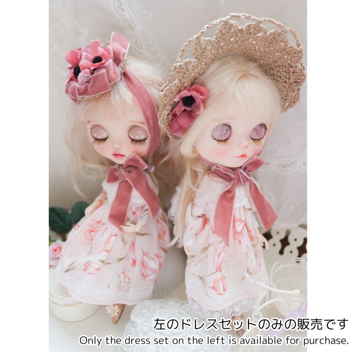 Dress set (Neo Blythe Size) "Laetitia Collection 〝fleurs roses〟《~ deux ~》" by Laetitia