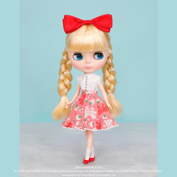 Dear Darling fashion for dolls「プリントギャザースカートセット」レッド