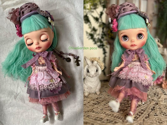 ☆OOAK☆ Artist original doll (Neo Blythe) “Meisje als een boeket – Girl Like a Bouquet” by Olive Garden poco × sankichi