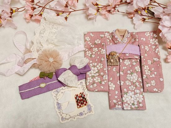 ドレスセット（ネオブライスサイズ）「桜恋ショコラ」by 夢人屋呉服店