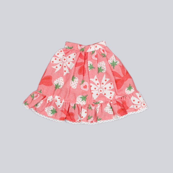 Dear Darling fashion for dolls「プリントギャザースカートセット」レッド