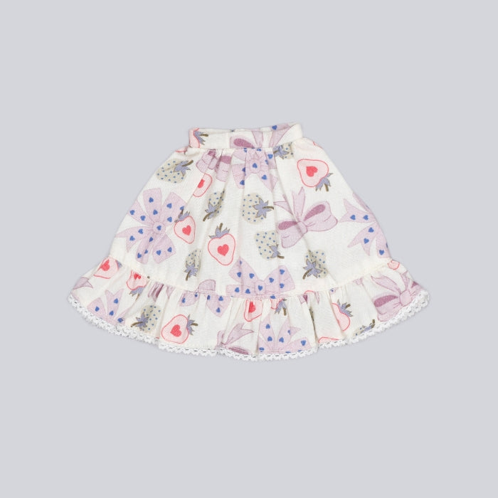 Dear Darling fashion for dolls「プリントギャザースカートセット」パープル