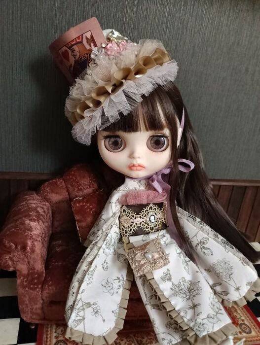ドレスセット（ネオブライスサイズ）「ピンク・トランプ・ハット・ガール」by 夢人屋呉服店