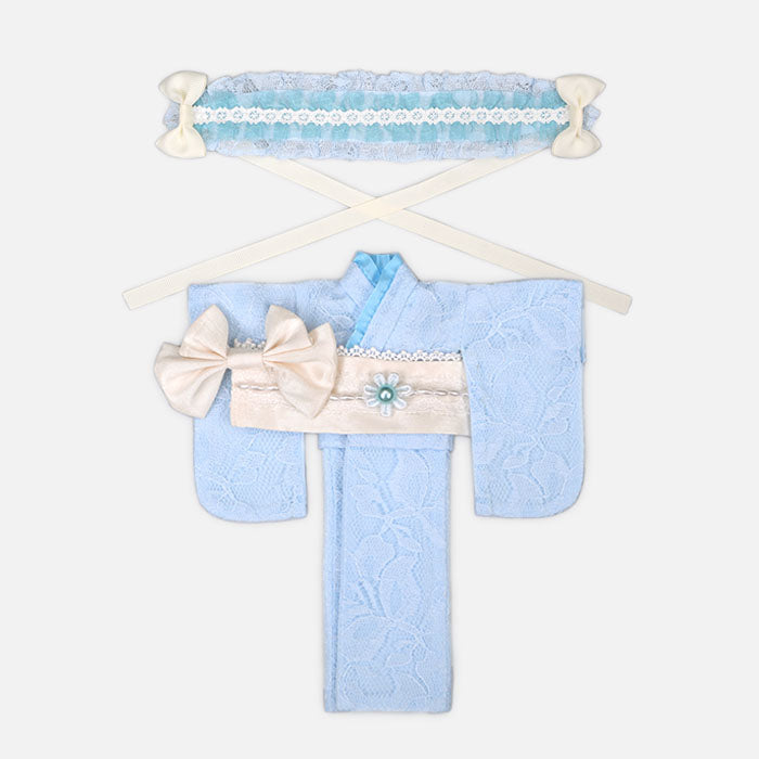 Dear Darling fashion for dolls「レース着物セット」ブルー