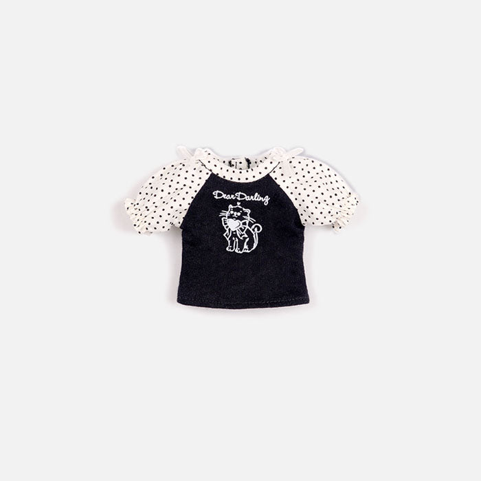 Dear Darling fashion for dolls "Printed Raglan T-Shirt" Black