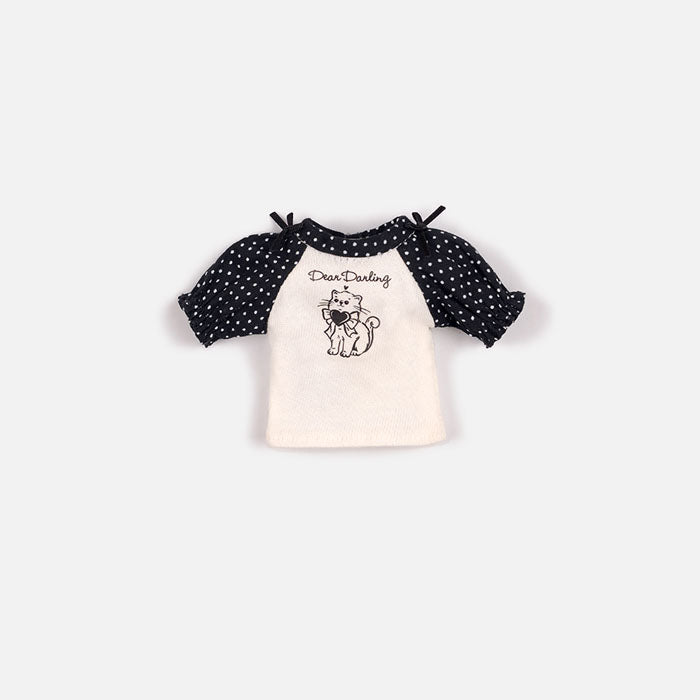 Dear Darling fashion for dolls "Printed Raglan T-Shirt" White