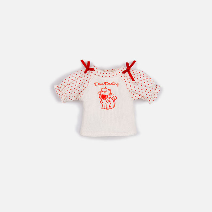 Dear Darling fashion for dolls "Printed Raglan T-Shirt" Red
