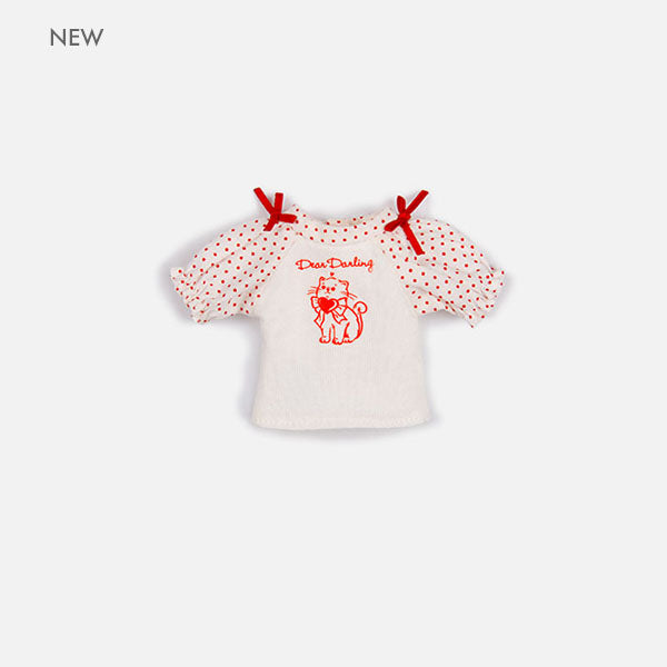 Dear Darling fashion for dolls "Printed Raglan T-Shirt" Red