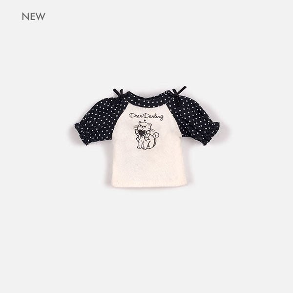 Dear Darling fashion for dolls "Printed Raglan T-Shirt" White