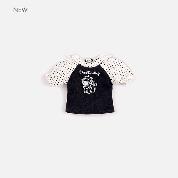 Dear Darling fashion for dolls "Printed Raglan T-Shirt" Black