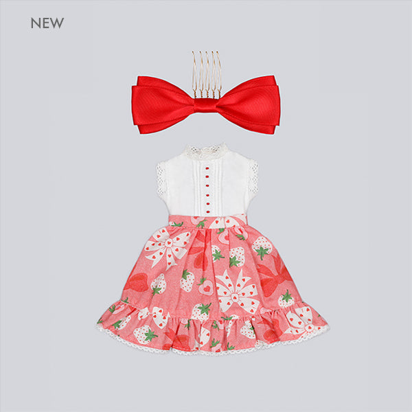 Dear Darling fashion for dolls「プリントギャザースカートセット」レッド
