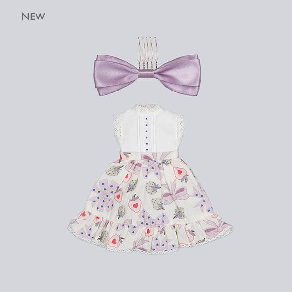 Dear Darling fashion for dolls「プリントギャザースカートセット」パープル