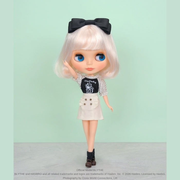 Dear Darling fashion for dolls "Printed Raglan T-Shirt" Black