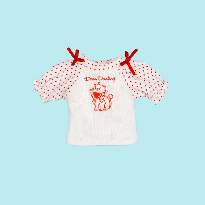 Dear Darling fashion for dolls "Printed Raglan T-Shirt" Red