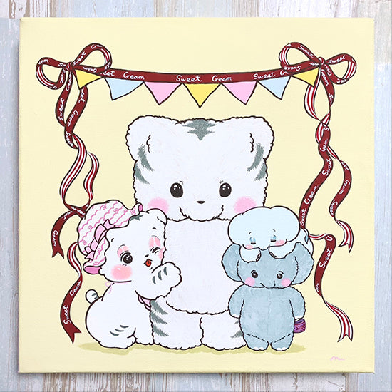 ☆OOAK☆ Original painting（analog art）"Canvas Art [I'll be with you forever]" by ARU.
