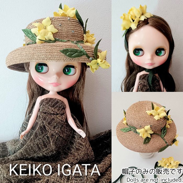 A Hat for dolls (Neo Blythe Size) "Flower Power (Yellow)" by KEIKO IGATA