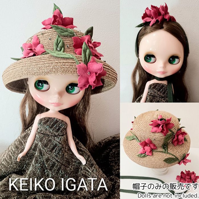 A Hat for dolls (Neo Blythe Size) "Flower Power (Pink)" by KEIKO IGATA