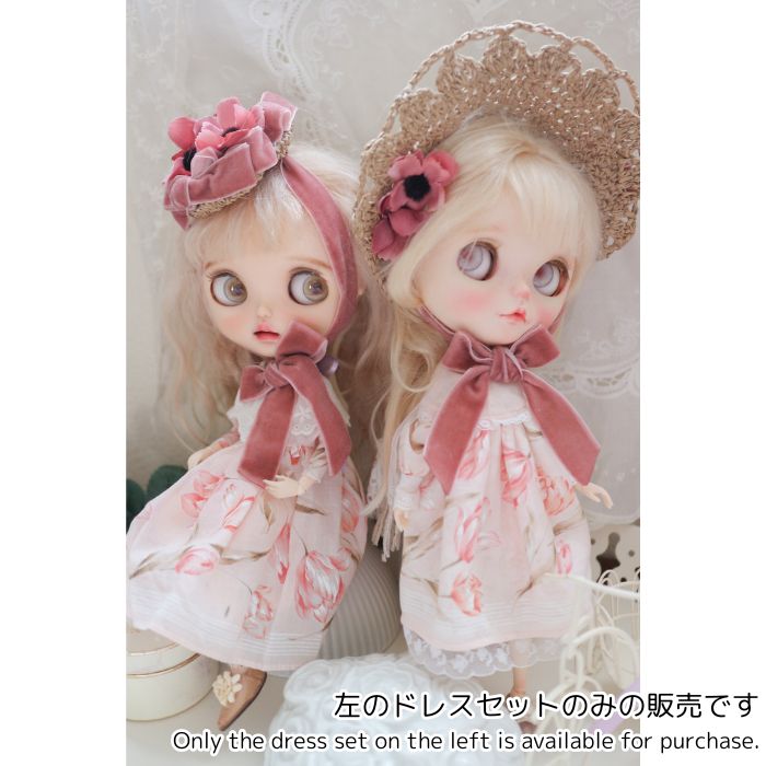 Dress set (Neo Blythe Size) "Laetitia Collection 〝fleurs roses〟《~ deux ~》" by Laetitia