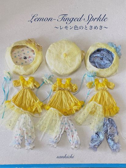 ドレスセット（ネオブライスサイズ）「Lemon-Tinged Sparkle  〜レモン色のときめき〜（ブルー））」by sankichi