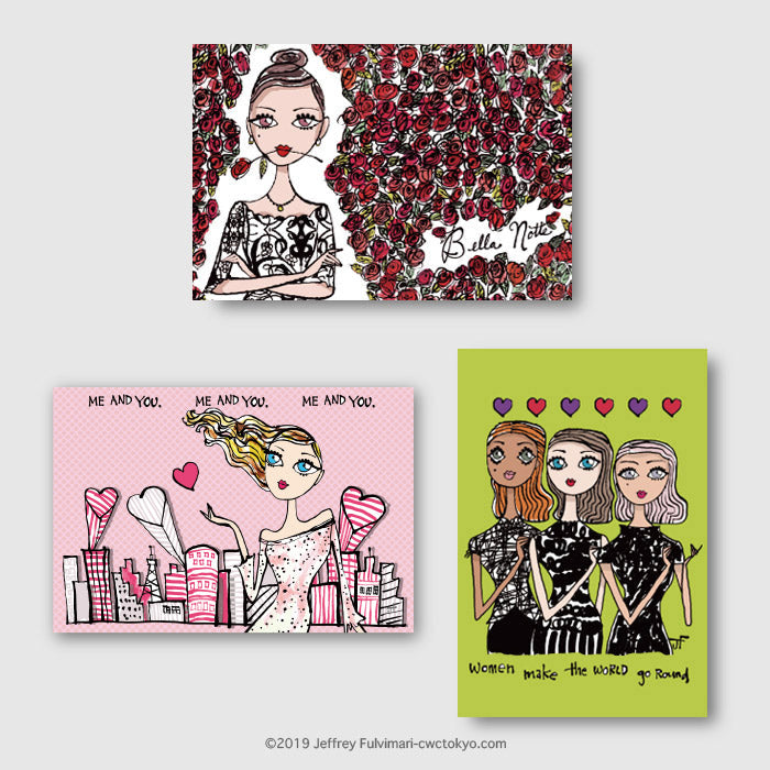 [70％OFF] Jeffrey Fulvimari "Postcard Set (Set of 3)"