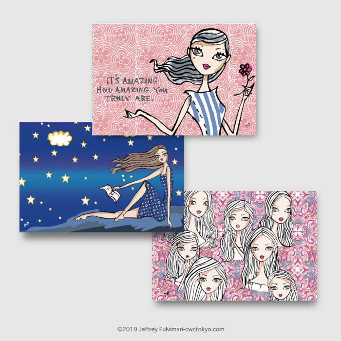 [70％OFF] Jeffrey Fulvimari "Postcard Set (Set of 3)"
